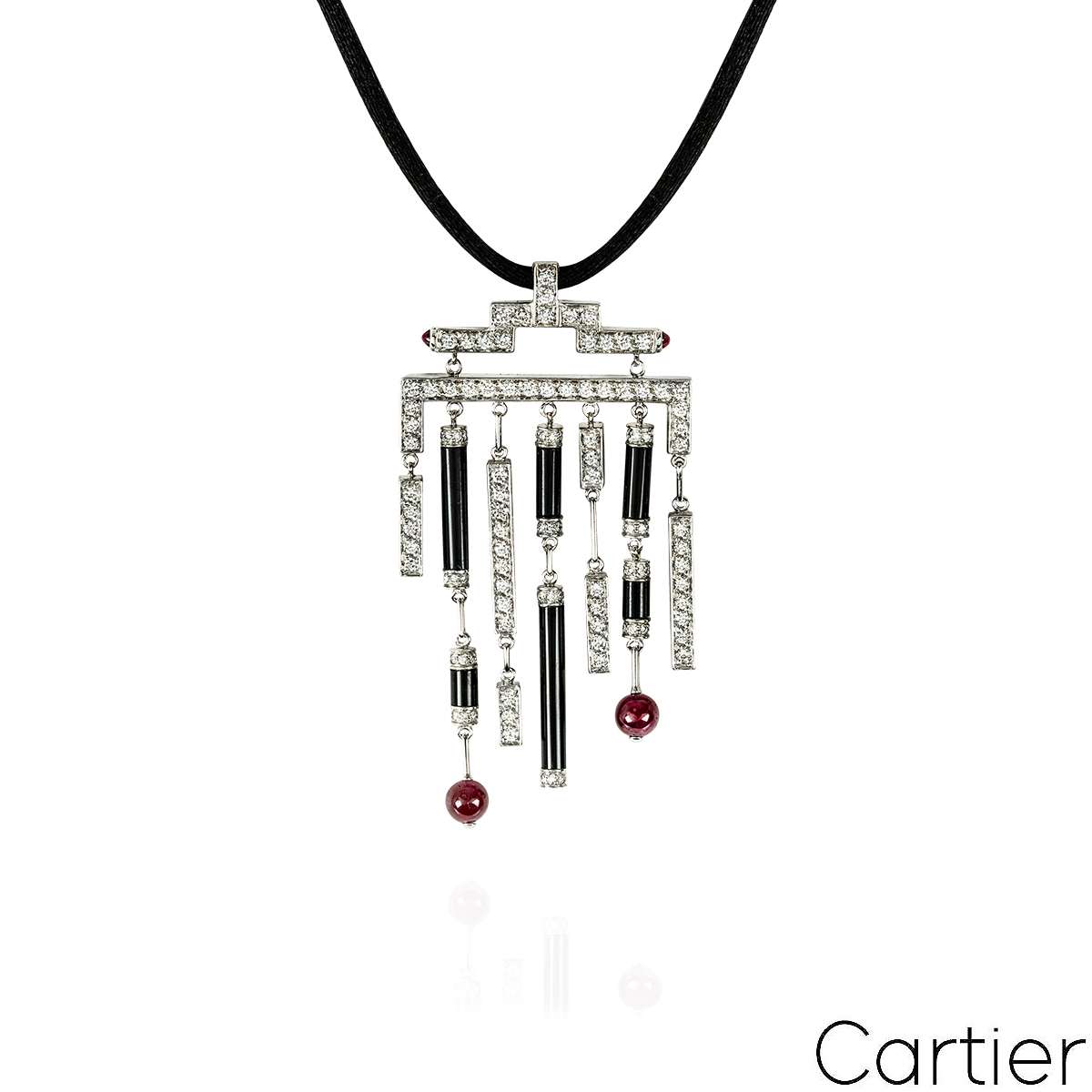 Cartier White Gold Le Baiser Du Dragon Necklace